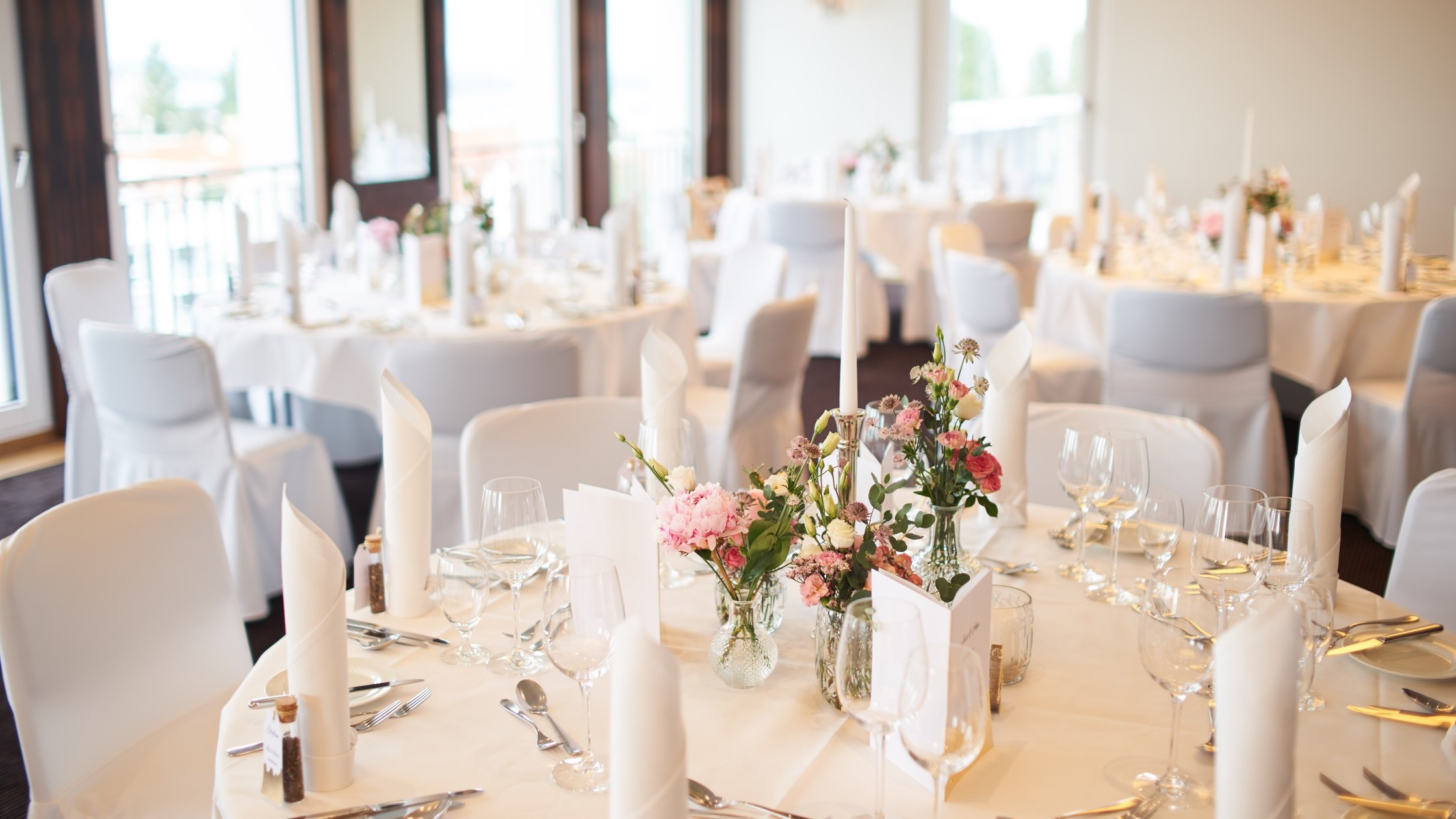 eingedeckter Bankettraum