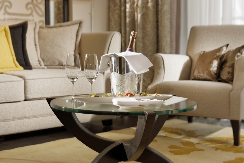 Willkommens Sekt in der Suite