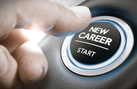 Button mit New Career