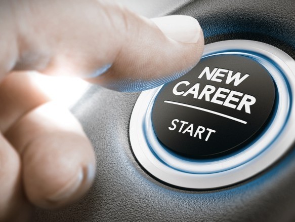 Button mit New Career