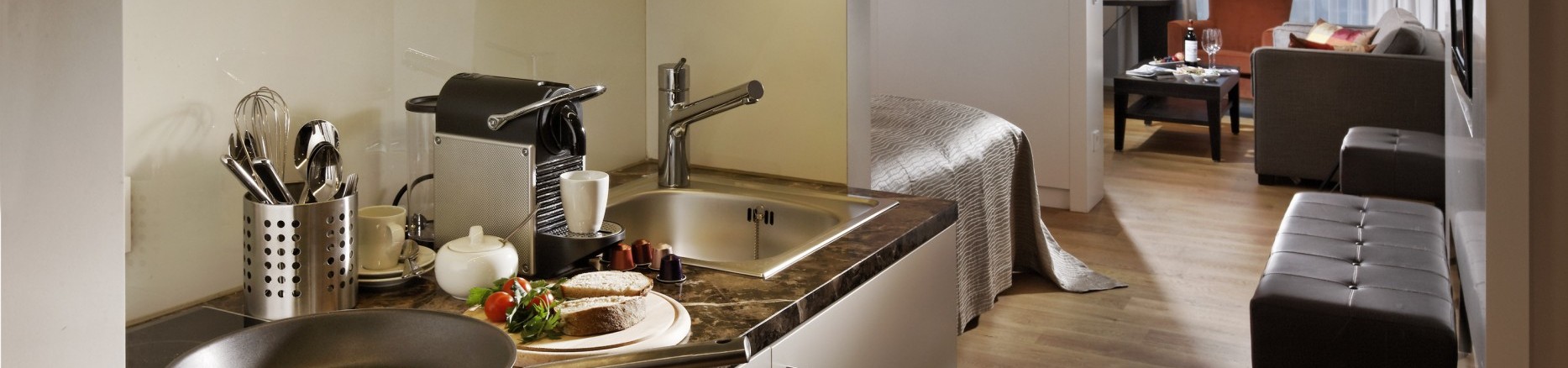 Küchenzeile im Zimmer